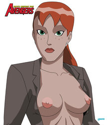 1girls breasts female female_only gigantor_(artist) human human_only iron_man_(series) marvel marvel_comics nipples pepper_potts red_hair the_avengers:_earth's_mightiest_heroes