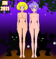 00s 2011 2girls anabel_(pokemon) anabel_(pokemon_rse) blonde_hair breasts female female_focus frontier_brain greta_(pokemon) human hypno hypnosis jimryu large_breasts light-skinned_female light_skin long_legs mind_control multiple_girls naked nintendo nipples nude nude_female pokemon pokemon_(species) pokemon_rse purple_hair pussy short_blonde_hair short_hair short_purple_hair sleekite thin_female