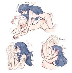 1futa 2girls ambiguous_penetration areolae arms bare_arms bare_back bare_legs bare_shoulders blue_hair blush breasts closed_eyes cute dashingicecream embrace enjoying female fire_emblem fire_emblem_awakening from_behind futa_on_female futanari hands_on_another's_head hands_on_head hanging_breasts happy_sex heart hourglass_figure implied_futanari intersex kissing legs licking licking_nipple long_hair looking_at_another looking_back looking_down love lucina_(fire_emblem) moaning naked nipple_lick nipple_licking nipple_suck nipples nude penetration pinned pinned_down pleasure robin_(fire_emblem) robin_(fire_emblem)_(female) sex shocked simple_background sketch small_breasts smile smiling surprised taken_from_behind thepartytit twintails white_background white_hair wholesome yuri