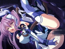 1girls censored closed_eyes cum female game_cg leotard leotard_aside madou_souhei_kleinhasa open_mouth penis purple_hair pussy rape rose_lilienthal saitou_natsuki sex spread_legs tentacle tentacle_on_female tentacle_rape thighhighs tied_hair twintails vaginal_penetration