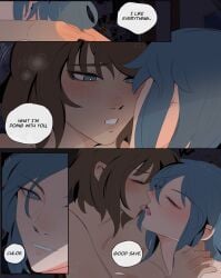 2girls canon_couple chloe_price comic female female_only lesbian_sex life_is_strange light-skinned_female max_caulfield multiple_girls softcore straddling tenderness xe2las_707 yuri