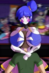 1boy 1girls ballora ballora_(fnafsl) big_breasts breasts five_nights_at_freddy's five_nights_in_anime full_comfort head_between_breasts tagme