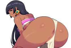 ai_generated anus anus_peek big_ass chel chel_(the_road_to_el_dorado) dark-skinned_female dark_skin female loincloth mayan novelai pelvic_curtain sitting smile the_road_to_el_dorado