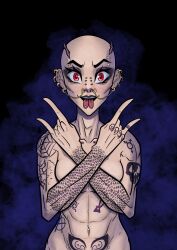 bald_female female female_only original original_character punk rot_seraph tattoos