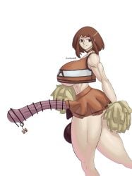 1futa abs balls bar_censor big_ass big_balls big_breasts big_penis boku_no_hero_academia bottomless breasts brown_hair censored cheerleader cheerleader_uniform chumbone20 clothed clothing crop_top futa_only futanari horse_penis horsecock horsecock_futanari huge_ass huge_balls huge_breasts huge_cock human light-skinned_futanari light_skin looking_back miniskirt mostly_clothed muscle_girl muscles muscular muscular_female my_hero_academia ochako_uraraka penis short_hair solo standing uraraka_ochako