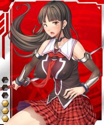 00s breasts brown_hair card_(hr) card_(medium) card_(red-hr) erect_sawaru female female_focus large_breasts lilith-soft momota_rinako official_art skirt solo tagme taimanin_(series) taimanin_asagi taimanin_asagi_battle_arena taimanin_asagi_battle_arena_all_card_gallery taimanin_asagi_kessen_arena