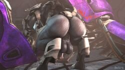 2021 3d 3d_(artwork) alien anus armor ass backsack balls bent_over big_balls big_butt bottomless butt_focus clothed clothing digital_media_(artwork) digitigrade flaccid genitals grey_body halo_(series) headgear helmet humanoid machine male male_focus mechanic microsoft oblivious penis perineum rayhuma repair repairing sangheili scalie science_fiction solo solo_male source_filmmaker unconvincing_armor vehicle xbox_game_studios