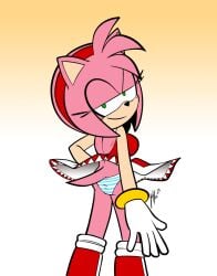 1girls accessory amy_rose anthro ass back boots bracelet clothed clothing clothing_lift dress dress_lift eulipotyphlan eyes female footwear fur gloves green hair hairband handwear hedgehog hi_res jewelry lettuce lettuce_(artist) looking looking_at_another mammal panties pink pink_body qqlettuce sega sexual_consent solo sonic_(series) sonic_the_hedgehog sonic_the_hedgehog_(series) underwear