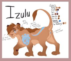 bedroom_eyes disney f3ralh3arts fan_character felid female female_feral feral hi_res lion mammal model_sheet narrowed_eyes pantherine seductive smile solo the_lion_king