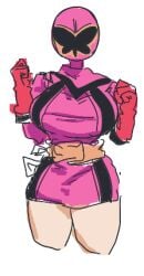 1girls arms_up belt breasts doodle female gloves large_breasts leebongchun low_res low_resolution lowres mahou_sentai_magiranger pink_helmet pink_ranger power_rangers power_rangers_mystic_force sketch solo thighs thighs_together