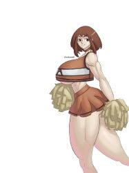 abs big_ass big_breasts boku_no_hero_academia cheerleader cheerleader_uniform chumbone20 crop_top huge_ass huge_breasts miniskirt muscle_girl muscles muscular muscular_female my_hero_academia ochako_uraraka uraraka_ochako