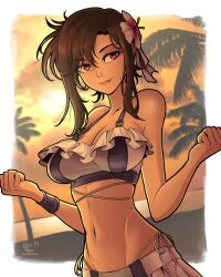 breasts female female_only final_fantasy final_fantasy_vii kluverdesigns swimsuit tagme tifa_lockhart white_skin