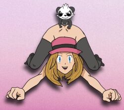 1boy 1boy1girl 1female 1girls doggy_style doggy_style_position interspecies pancham pleasure_face pokémon_(species) pokemon pokemon_(anime) pokemon_xy pokemon_xy_(anime) pokephilia serena_(pokemon) size_difference