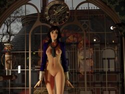 3d animated areolae ass bioshock bioshock_infinite blue_eyes bolero breasts brown_hair bubble_butt busty choker elizabeth_comstock female female_focus female_only hairless_pussy hourglass_figure medium_breasts navel nipples nude nude_female nudity pussy scarf shaved_pussy short_hair standing tagme vagina video vivi3d wide_hips