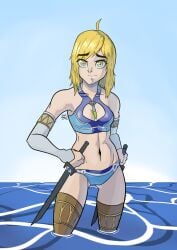 1girls bikini breasts fiora_(xenoblade) rot_seraph swimsuit xenoblade_(series) xenoblade_chronicles xenoblade_chronicles_(series)