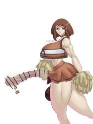 1futa abs balls bar_censor big_ass big_balls big_breasts big_penis boku_no_hero_academia bottomless breasts brown_hair censored cheerleader cheerleader_uniform chumbone20 clothed clothing crop_top futa_only futanari horse_penis horsecock horsecock_futanari huge_ass huge_balls huge_breasts huge_cock human light-skinned_futanari light_skin looking_back miniskirt mostly_clothed muscle_girl muscles muscular muscular_female my_hero_academia ochako_uraraka penis short_hair smegma solo standing uraraka_ochako