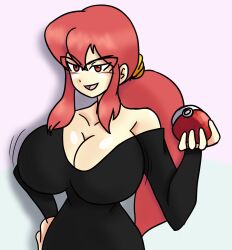 1girls big_ass big_breasts big_butt breasts female female_only full_comfort lorelei_(pokemon) pokeball pokemon tagme