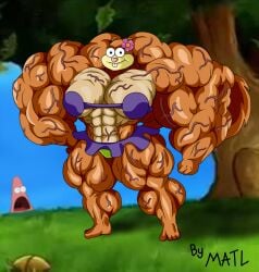 abs biceps big_muscles breasts extreme_muscles female huge_muscles hyper_muscles large_muscles matl muscles muscular muscular_anthro muscular_arms muscular_female muscular_legs muscular_thighs patrick_star pecs sandy_cheeks spongebob_squarepants squirrel starfish