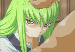 c.c. code_geass fellatio female green_hair male oral penis sex straight uncensored