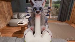 3d animated anthro anthro_penetrated balls bandai_namco bed bedroom bedroom_eyes big_penis blue_body bodily_fluids breasts canid canine coffee_cup container cum cum_from_vagina cum_in_vagina cum_inside cum_on_penis cup deep_throat deepthroat digimon digimon_(species) dominant dominant_male duo ear_piercing erection eyelashes fellatio female female_anthro female_penetrated first_person_view fur furniture furromantic_(modeler) furry genital_fluids genitals green_body green_stripes hi_res hip_grab huge_cock inside leaking_cum llol23 looking_at_viewer male male/female male_on_top male_penetrating male_penetrating_female male_pov mammal markings nails narrowed_eyes on_top opennsfwsp_(sfx) oral oral_penetration penetration penile penile_penetration penis penis_in_mouth penis_in_vagina piercing pillow pink_inner_ear saliva saliva_string seductive sex sloppy_blowjob sound striped_markings stripes tail teeth uncensored vaginal_penetration video weregarurumon white_body white_fur white_penis widescreen yellow_eyes