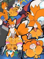 1boy 1girls 2026 2_tails absurd_res anthro anthro_on_anthro anthro_penetrated anthro_penetrating anthro_penetrating_anthro anus areola bat blotchy_areola blush blush_lines bodily_fluids boots canid canine car clothing comic cum cum_in_vagina cum_inside duo ejaculation erection eyeshadow fangs female female_penetrated fluffy fluffy_chest footwear foreskin fox from_front_position fur furry furry_female furry_male furry_only genital_fluids genitals gloves handwear hi_res impregnation interspecies justtaylor legwear lying makeup male male/female male_penetrating male_penetrating_female mammal mating_press miles_prower multi_tail multicolored_body multicolored_fur navel nipples on_back penetration penile penile_penetration penis penis_in_vagina plump_labia precum public public_nudity public_sex rouge_the_bat sega sex shoes sonic_(series) sonic_the_hedgehog_(series) spread_legs spread_wings spreading tail tail_motion tails_the_fox tailwag teeth thigh_boots thigh_highs two_tone_body two_tone_fur vaginal vaginal_fluids vaginal_penetration vaginal_squirting vehicle vulva white_body white_fur wings yellow_body yellow_fur