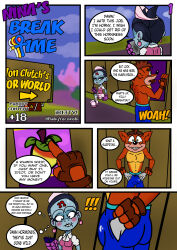 crash_(series) crash_bandicoot_(series) crash_bandicoot nina_cortex shortstack female male furry 1girls 1boy