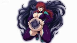 ai_generated animated animated_gif bloated_belly bloated_stomach bloated_tummy female_villain freckles freckles_on_face ghost ginger ginger_female ginger_hair gundam gundam_00 large_breasts mobile_suit_gundam nena_trinity ponytail ponytail_female pregnant pregnant_belly pregnant_female red-haired_female spiral villainess yellow-eyed_female