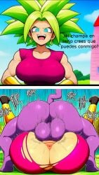 ai ai-created ai_art ai_assisted ai_generated arrogant before_and_after champa dragon_ball huge_ass instant_loss kefla mating_press