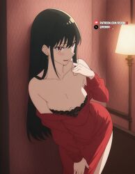 1girl 1girls 2d ai_generated big_breasts black_hair blush blushing curvy curvy_body curvy_female curvy_figure curvy_hips cute cute_expression cute_face female female_focus female_only female_protagonist from_above from_front_position horny horny_female huge_breasts large_breasts light-skinned light-skinned_female light_skin long_hair looking_at_viewer pale-skinned_female pale_skin pov_eye_contact rekonai seductive_body seductive_eyes seductive_look seductive_pose seductive_smile solo_female solo_focus spy_x_family tagme thick_thighs thin thin_female thin_waist uncensored yor_briar