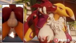1boy 1girls 3d_animation animated anthro anthro_on_anthro anthro_penetrated anthro_penetrating anthro_penetrating_anthro audible_creampie bandai_namco creampie cum cum_in_pussy cum_inside digimon female female_penetrated from_behind_position kissing kissing_while_penetrated male male/female male_penetrating male_penetrating_female packs_3d renamon sex sound tagme vaginal_penetration video