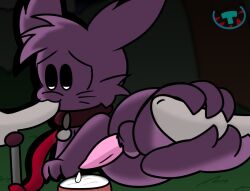 2017 3_fingers 3_toes anthro anthro_focus artist_logo balls big_feet black_eyes bodily_fluids bowl cheek_tuft collar collar_only collar_tag colored container cum cum_in_bowl cum_in_container digital_drawing_(artwork) digital_media_(artwork) ejaculation english_description erection facial_tuft feet fellatio fingers fluffy_ears foot_fetish foot_play footjob fur genital_fluids genitals grass grey_penis group group_sex guano_(kappa_mikey) hair humanoid kappa_mikey leash leashed_anthro leashed_collar leashed_male light lighting logo looking_at_genitalia looking_at_penis lying lying_on_ground male male/male male_anthro male_humanoid mammal markings mintytempest noseless nude nude_anthro nude_male on_ground on_side oral oral_penetration penetration penile penis penis_in_mouth pink_penis plant pole purple_balls purple_body purple_fur purple_hair red_collar sex shaded short_hair smile solo_focus threesome toes trio tuft unknown_species whisker_markings