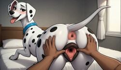 101_dalmatians about_to_have_sex adult adult_female adult_male ai ai-created ai_art ai_assisted ai_generated animal_genitalia animal_pussy animated anus ass_grab bedroom bestiality big_pussy blush breathing_heavily brown_eyes brown_skin canine canine_pussy canine_vulva colored-skinned_male dalmatian day daytime disney domestic_dog ears ears_down female female_feral gaping gaping_pussy heavy_breathing horny_female human_male interspecies looking_at_viewer on_all_fours on_bed panting perdita puffy_anus pussy_juice pussy_juice_drip pussy_lips pussy_spreading saliva_drip sound spotted_body spotted_fur spreading_pussy tagme tail tail_motion tailwag thiccnutsacc tongue_out video wagging_tail white_fur zoophilia