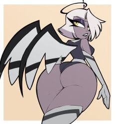ass clothing hazbin_hotel nelljoestar tagme teasing teasing_viewer teasing_with_butt vaggie_(hazbin_hotel)