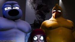 2boys 3d 3d_animation anthro brian_griffin couch_sex cum ernie_the_giant_chicken family_guy female furry hyper_ass hyper_breasts hyper_penis illamajamma meg_griffin nugget_(family_guy) sound tagme video