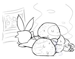 1boy anthro anthro_only back_view big_ass big_butt cabbit cleft_of_venus doodle fat_ass fat_mons furry furry_only huge_ass laying_on_side male male_only oc original_character pawpads paws phat_ass plump_labia puffy_pussy pussy pussy_juice pussy_juice_drip qookiecrumbzzz ray_(qookiecrumbzzz) self_upload solo solo_male steam steamy_ass tagme thick_ass thick_thighs twink vagina vaginal_fluids vaginal_juices watching wet_pussy