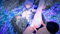 1boy 1girls 3d 3d_animation adalinebemine animated bangs blue_eyes blue_eyes_female blue_flower blue_hair blue_hair_female breasts cantarella_(wuthering_waves) clothed_female clothed_female_nude_male clothed_sex dress earrings english_voice_acting female flowers giddora giddora_(scene) hair_between_eyes hair_flower hair_ornament headdress koikatsu koikatsu_(medium) large_breasts leg_up leg_up_sex lehornysfx long_hair looking_at_viewer male/female male_rover_(wuthering_waves) mark_under_eye night nude_male opennsfwsp outdoors outdoors_nudity outdoors_sex partially_clothed penis_in_pussy purple_hair rocks rover_(wuthering_waves) sex sound splits spread_legs squishsuccubus standing_split tagme twitter vaginal_penetration vaginal_sex very_long_hair very_long_hair_female video voice voice_acted water white_dress white_thigh_highs wuthering_waves