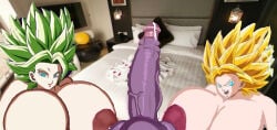 1boy 2girls alien aqua_eyes big_breasts big_penis bracers breast_press breasts caulifla censor_bar censored champa champanized collaborative_handjob curvaceous curvy_body curvy_female curvy_figure dragon_ball dragon_ball_super dragon_ball_z earrings edit edited felid feline feline_humanoid female female_saiyan ffm_threesome god_of_destruction grinberg_artist heart hearts interspecies kale kefla kefla_(dragon_ball) legendary_super_saiyan licking_male_nipple licking_nipples male multiple_females multiple_girls muscular muscular_anthro muscular_female muscular_male nipple_play nipples penis pov purple_body saiyan saiyan_female sucking_nipple super_saiyan super_saiyan_2 thick_thighs threesome tongue tongue_out tournament_of_power universe_6 yellow_hair