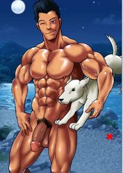 abs balls biceps big_penis bodybuilder canine conner_kent dc dc_comics huge_cock janken krypto large_penis male male_only muscles nude pecs penis pubic_hair scarletblood superboy superman_(series) testicles