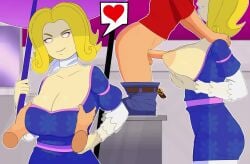 1boy 1boy1girl 1girls animated blonde_hair breast_grab breast_squeeze breasts breasts_out dress flipline flipline_studios frame_by_frame loop looping_animation milf no_sound papa_louie requested rickdickerson109 self_upload tagme titjob video yuko_(papa_louie)