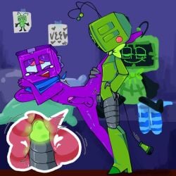 anal anthro anthro/anthro artwork_(digital) blushcrunch_studio boxten_(dandy's_world) dandy's_world duo for_a_head futa/male futa_on_male futanari glowing_penis_tip inside_view machta nude roblox robot sidefuck tv_head vee_(dandy's_world) x-ray