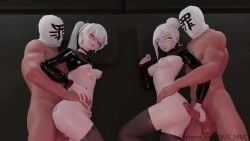 2boys 2girls animated blue_eyes breasts glasses half-dressed half_naked half_naked_female handjob magicalmysticva nariaudios nude_male opennsfwsp penetration ponytail rwby sex sisters sound standing_sex tagme video voice_acted weiss_schnee white_hair white_hair_female winter_schnee ws_mmd