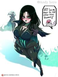 andy_hero big_ass big_breasts big_breasts big_butt big_thighs big_titties black_hair clothing curvaceous curvaceous_female curvaceous_figure curvy curvy_figure curvy_hips hela hela_(marvel_rivals) long_hair marvel marvel_rivals