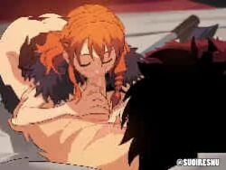 2d 2d_animation animated censored longer_than_30_seconds monkey_d_luffy nami_(one_piece) one_piece sound suoiresnu tagme video