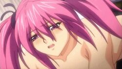 1boy all_fours animated ass_grab blush doggy_style from_behind hair_ribbon male nude open_mouth oshioki_gakuen_reijou_kousei_keikaku pink_hair red_eyes screen_capture sex tied_hair twintails