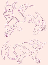 2011 after_sex anthro anus covering cum cum_in_pussy cum_inside disembodied_penis fellatio female furry heart licking male monochrome nude on_side oral oral_sex penis pokemon pokemon_(species) pussy raichu redpander sex straight tongue