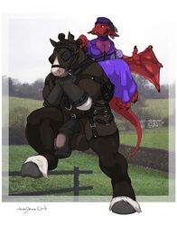 bondage bondage bound dragon equine female horse male necrodrone necrodrone_(character) penis