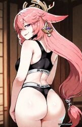 yae miko from blacked by cuckarrt (artist)