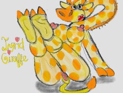 anthro breasts cartoon_network female giraffe hindpaw hooves ingrid_giraffe joldcat6 long_neck my_gym_partner's_a_monkey nude paws pussy tail