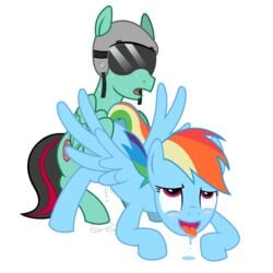 boggle cum drool friendship_is_magic helmet my_little_pony orgasm rainbow_dash_(mlp) sex smooth_skin sweat