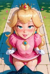 male peach from mario (series) by benero